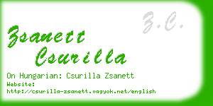 zsanett csurilla business card